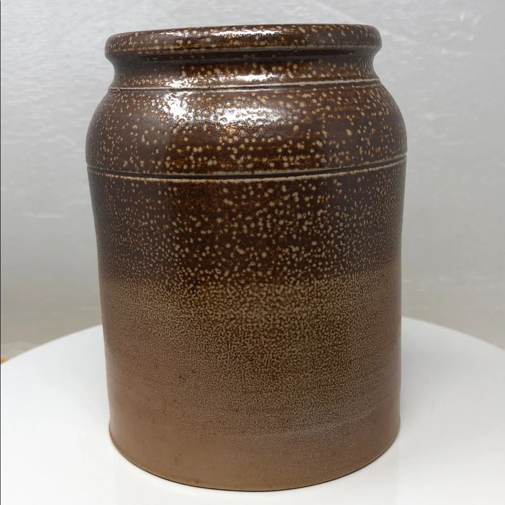 Vintage Salt Glazed Stoneware Jar 5” - Picture 1 of 11